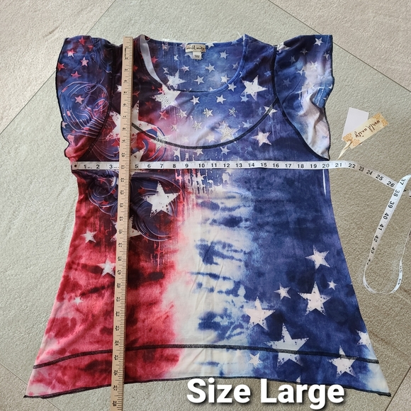 World Unity Flutter Sleeve Top - Picture 3 of 7